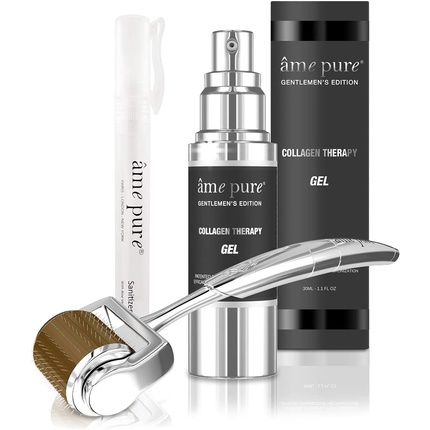 Ame Pure Cit Face Roller Gentlemen Basic Set Microneedle Roller Serum For Men 0.5Mm