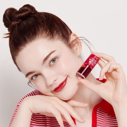 Etude Dear Darling Water Tint Cherry Ade 21Ad - Vivid Color Lip Stain With Moisturizing Weightless Finish - Smudge-Proof Lightweight Lip Tint K-Beauty