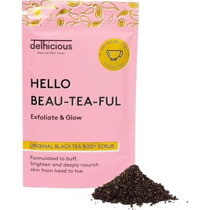 Original Black Tea Body Scrub 100% Natural Exfoliator Polish For Soft Smooth Skin 100G