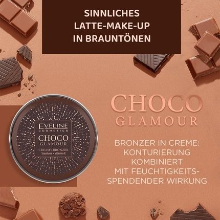 Eveline Cosmetics Choco Glamour Cream Bronzer With Squalane And Vitamin E - Image 3