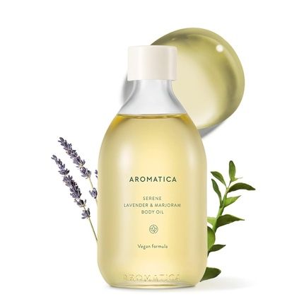 Aromatica Serene Body Oil Lavender & Marjoram Aromatherapy Massage Oil 100Ml 3.38 Fl. Oz