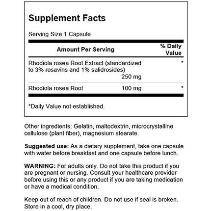Rhodiola Rosea Extract 60 Capsules