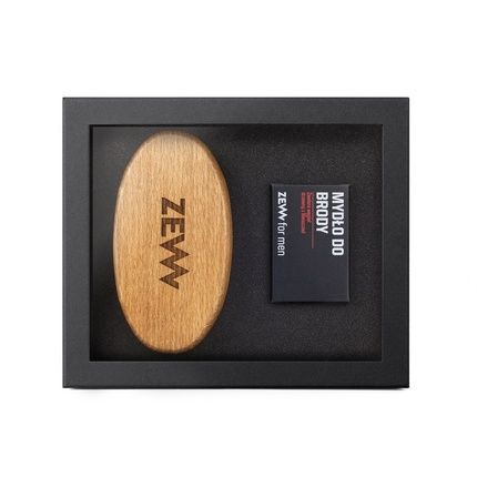 Zew For Men Beard Care Set - 85Ml Beard Soap + Beard Brush For Professional Beard Care