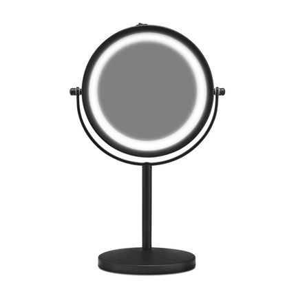 Gillian Jones Table Mirror With Strong Led Light Matte Black