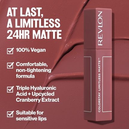 Revlon Colorstay Limitless Matte Liquid Lipstick Vegan Formula Longwear Lightweight Waterproof 011 Fire Off 0.17 Fl Oz - Image 3
