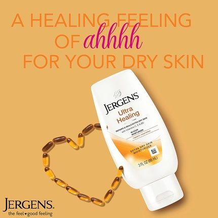 Jergens Ultra Healing Dry Skin Moisturizer Body And Hand Lotion With Hydralucence Blend And Cherry Almond Essence 3 Fl Oz - Pack Of 3