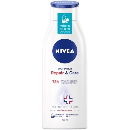 Nivea Repair & Care Body Lotion 400Ml For Very Dry Skin - Balances Skin Microbiome And Soothes Tension