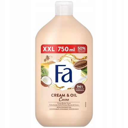 Fa Cream & Oil Shower Cream Cacao Butter & Coconut Oil 750Ml