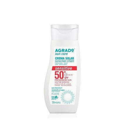 Agrado Sensitive Sunscreen Spf 50+ Water Resistant Vegan Formula 250Ml