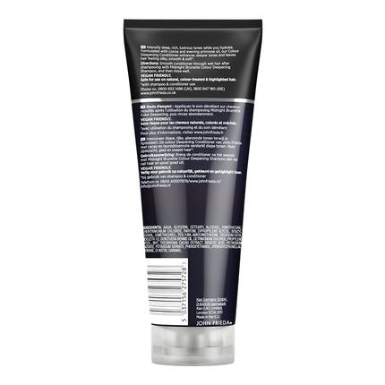 John Frieda Midnight Brunette Color Deepening Conditioner 250Ml For Dull Brunette Hair