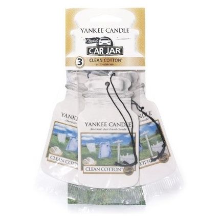 Yankee Candle Car Jar Scented Air Freshener Clean Cotton