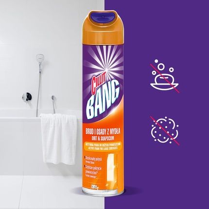 Cillit Bang Active Foam Bathroom Cleaner 600Ml Orange