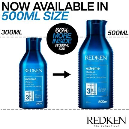 Redken Extreme Shampoo For Damaged And Dry Hair With Protein 500Ml