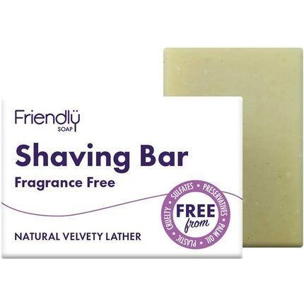 Friendly Soap Fragrance Free Shaving Bar 95G
