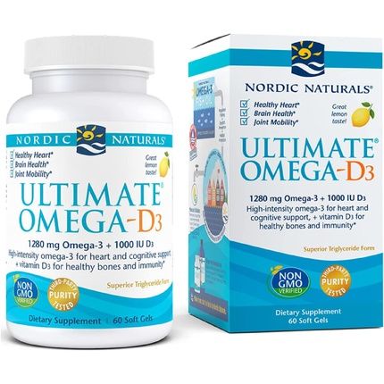 Nordic Naturals Ultimate Omega-D3 Lemon Soft Gels 1000Mg