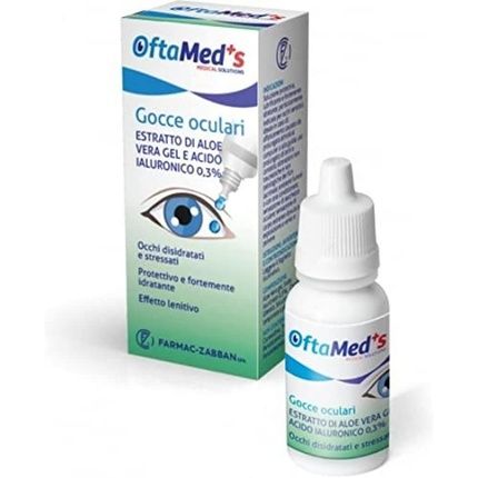 Oftamed Eye Drops With Aloe Vera Extract And Hyaluronic Acid 10Ml