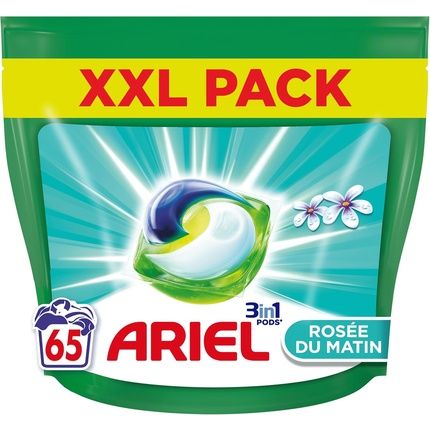 Ariel 3In1 Pods Liquid Laundry Detergent 65 Washes Morning Dew