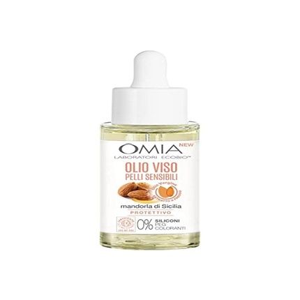 Omia Face Oil For Sensitive Skin With Sicilian Almond Soothing Facial Treatment Moisturizing And Protective 30Ml