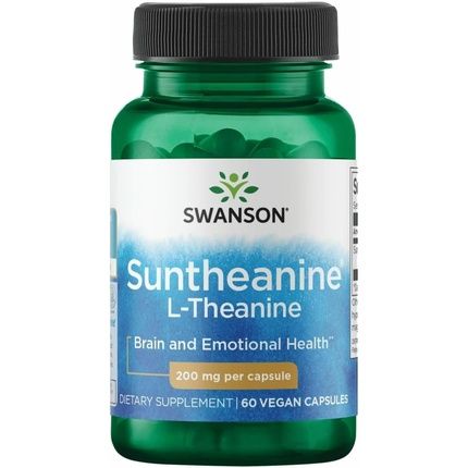 Swanson Amino Acid Double Potency Suntheanine L-Theanine 200Mg 60 Veg Capsules