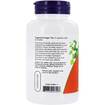 Now Foods Gotu Kola 450Mg 100 Capsules - Image 3