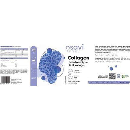 Osavi Collagen Hydrolyzed Type 1 And 3 300G