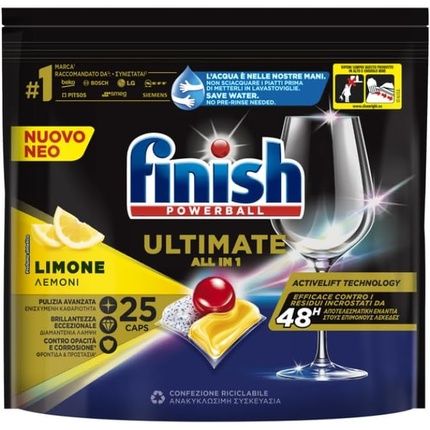 Finish Ultimate All In 1 Dishwasher Tablets Lemon
