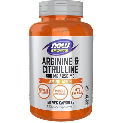 Now Foods Arginine And Citrulline Amino Acid Tonic Gh 120 Capsules