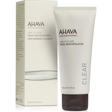 Ahava Facial Mud Exfoliator 100Ml Dead Sea Natural Face Exfoliant Gentle On Skin Hydrating Face Scrub Evenly Toning Pore Cleaner With Natural Micro Granules For Women And Men