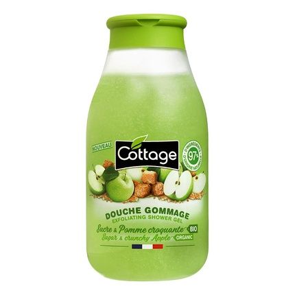 Cottage Shower Scrub Sugar & Organic Crunchy Apple 270Ml