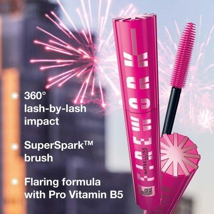 Maybelline New York Sensational Firework Volumizing Mascara 360 Lash By Lash - Image 3