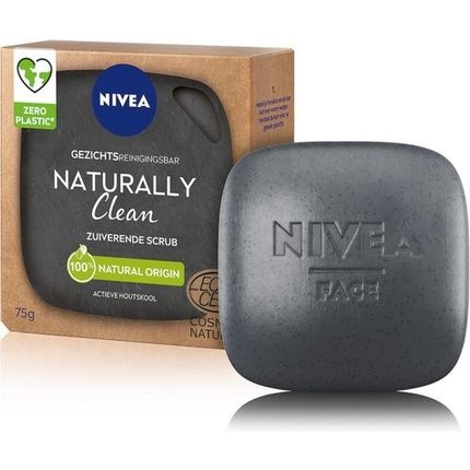 Nivea Naturally Clean Face Bar Purifying Scrub 75G