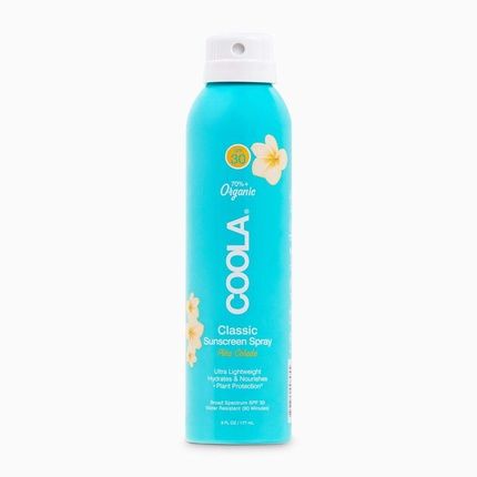 Coola Organic Sunscreen Spf 30 Sunblock Spray With Pina Colada Scent 6 Fl Oz