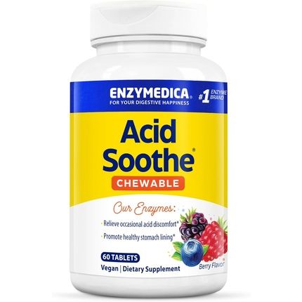 Enzymedica Acid Soothe Chewable For Heartburn And Indigestion Relief