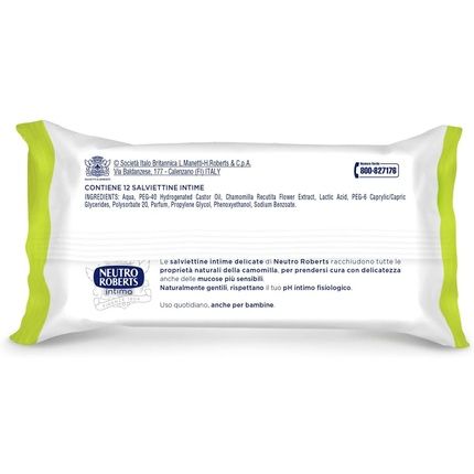 Salviette Igiene Intima Camomilla