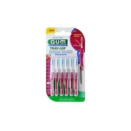 Gum Sunstar Gum Gum Gum فرشاة تنظيف ما بين الأسنان Proxabrush Trip 6 قطع 14 مم Iso 4