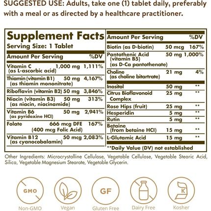 Solgar Ultimate B Plus C Complex Tablets 90 Count