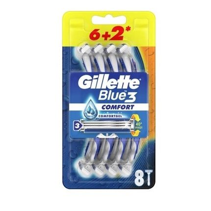 Gillette Blue 3 Comfort Disposable Razors - 8-Pack