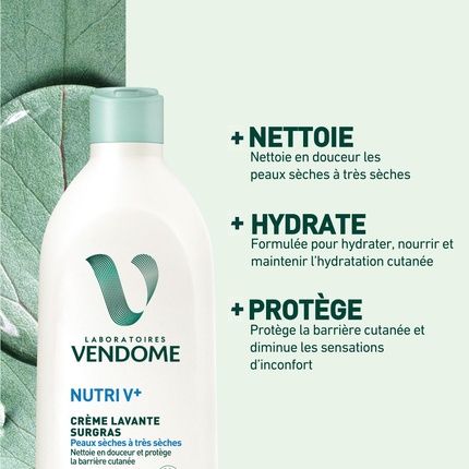 Laboratoires Vendome Nutri V+ Cleansing Cream Gently Cleanses And Protects