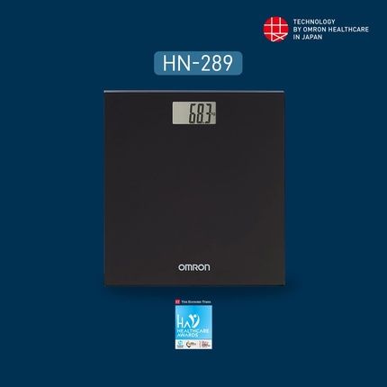 Omron Hn289 Digital Personal Scale With Large Lcd Display And Non-Slip Feet Black