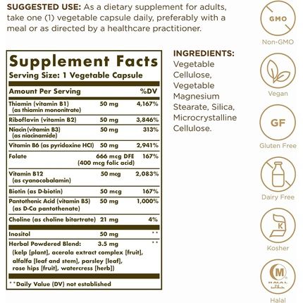 Solgar B-Complex 50 Vegetable Capsules