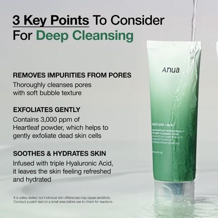 Anua Heartleaf Quercetinol Pore Deep Cleansing Foam 150Ml 5.07 Fl.Oz - Image 3