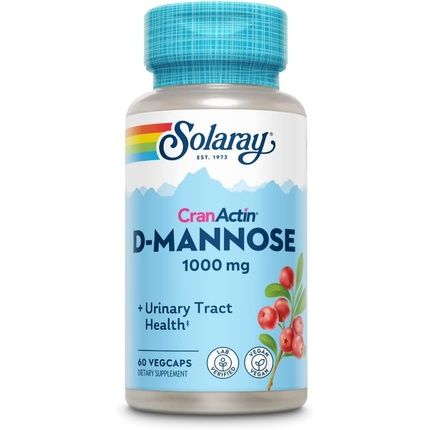 Solaray D-Mannose With Cranactin Cranberry Supplement 400Mg 60 Vegcaps