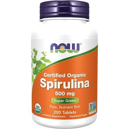 Now Foods Organic Spirulina Tablets 200 Tablets