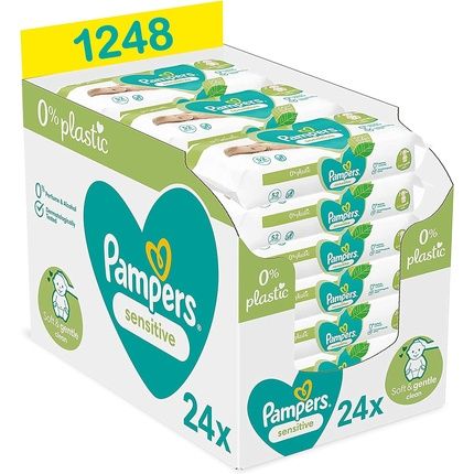 Pampers Baby Wipes 0% 1248 Tissues 104 Pieces