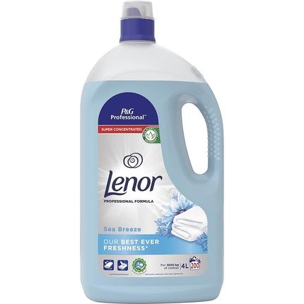 Lenor Linen Care Fabric Softener 4 Litre, Sea Breeze