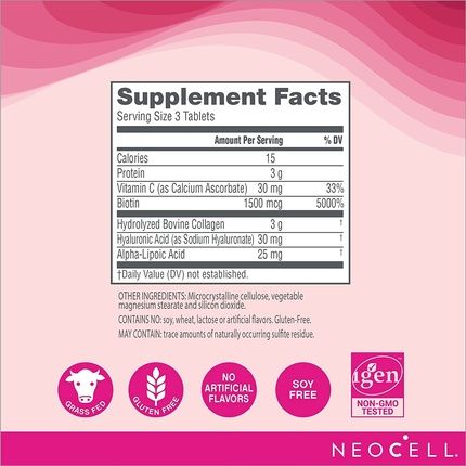 Neocell Collagen Beauty Builder For Radiant Skin Healthy Hair & Nails 150 Tablets - Package May Vary