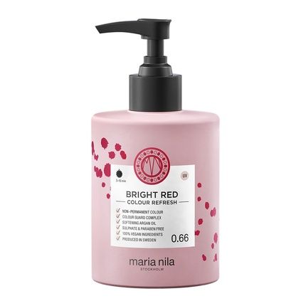 Maria Nila Colour Refresh Bright Red 0.66 Hair Coloring Mask - 300Ml