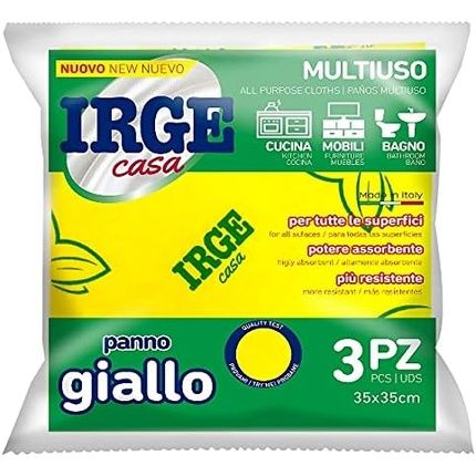 Casapiu' Multipurpose Cloth Yellow - Pack Of 3