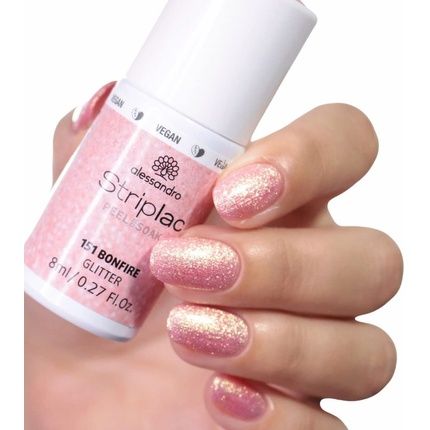 Alessandro Striplac Peel Or Soak Vegan Bonfire Led Nail Polish In Pink 8Ml