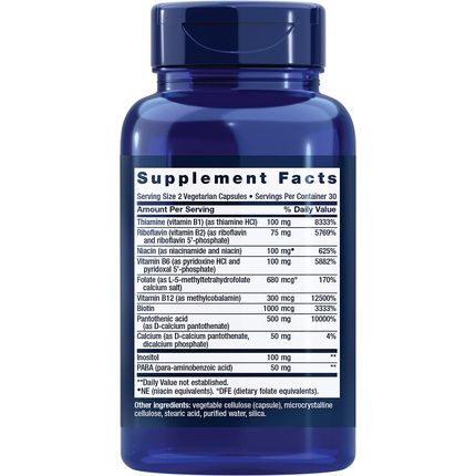 Life Extension Bioactive Complete B Complex Boosts Energy Production And Promotes Metabolism 60 Vegetarian Capsules